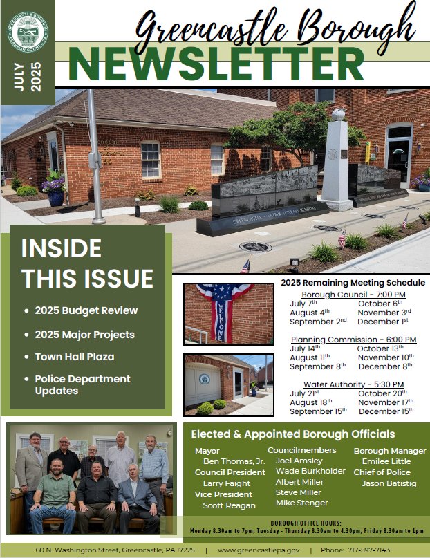 Newsletter Front Page