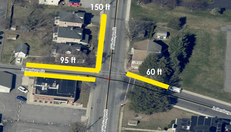 No Parking - S. Washington St & Leitersburg St