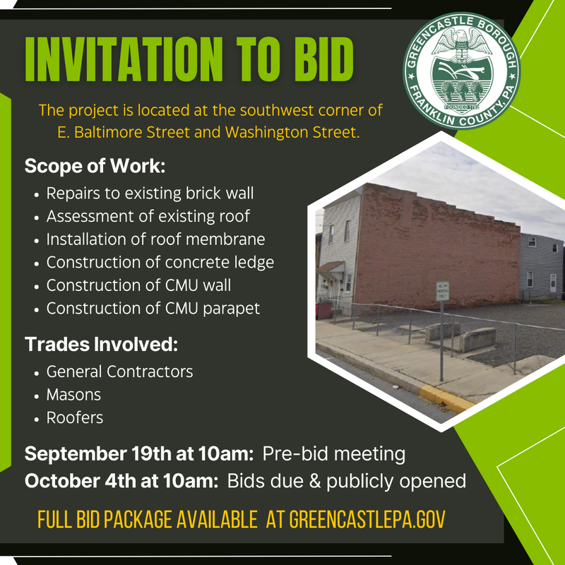 Notice of Bid - Plaza Phase 1A