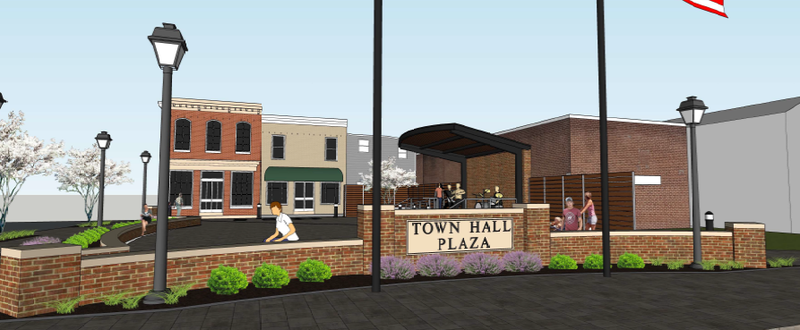 Plaza Sign Mock Up